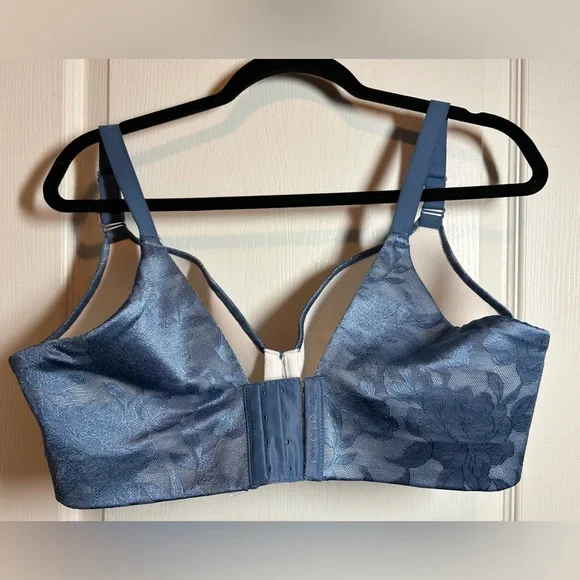 Cacique NWT 38F Elegant Blue Lace Bra - Picture 4 of 5